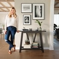 thumbnail image 5 of Pellebant Entryway Table Wood Console Table with Shelves Farmhouse Sofa Table,Black Wash, 5 of 8