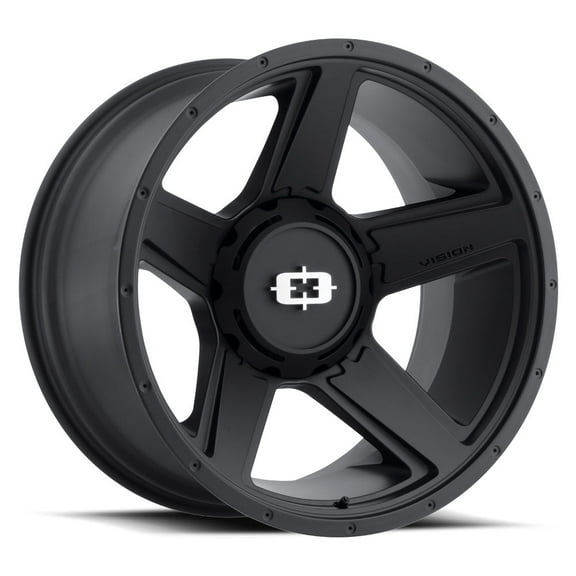22x11.5 Vision Off-Road 390 Empire Satin Black Wheel 8x180 (-44mm)
