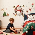 thumbnail image 3 of Santa Claus Broken Wall Cartoon Christmas Decal - Removable PVC Holiday Wall Sticker for Home, Party, or Room Decor, 3 of 4