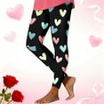 thumbnail image 6 of LYEAA Leggings for Women Plus Size Valentine's Day Elastic Waist Tights Stretchy Ankle Length Heart Printed Yoga Pants, 6 of 8