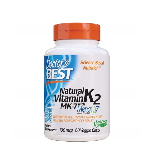 Doctors Best Natural Vitamin K2 MK7 with MenaQ7 100 mcg Veggie