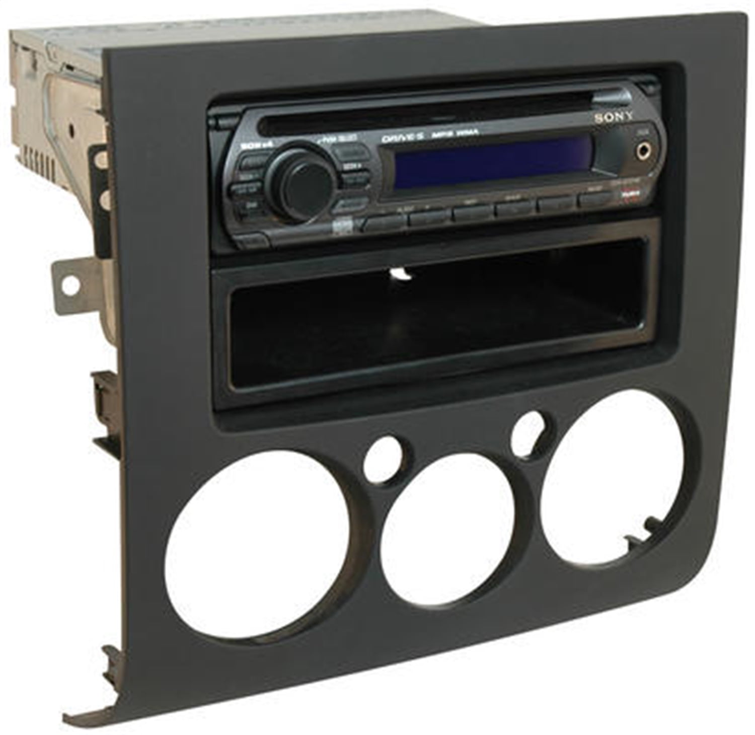 Radio Replacement Dash Kit 1 or 2-DIN w/Pocket/Harness for Mitsubishi