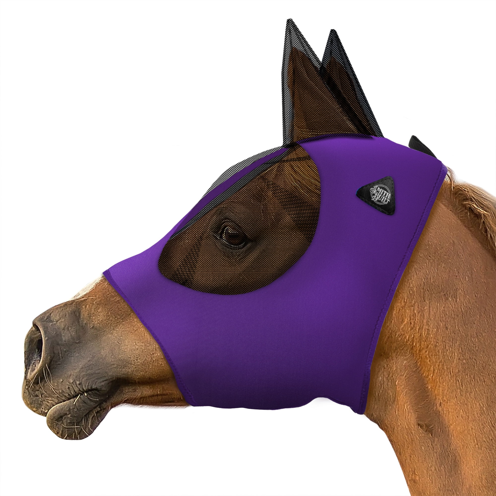 SmithBuilt Horse Fly Mask (Purple, Pony) Mesh Eyes and Ears