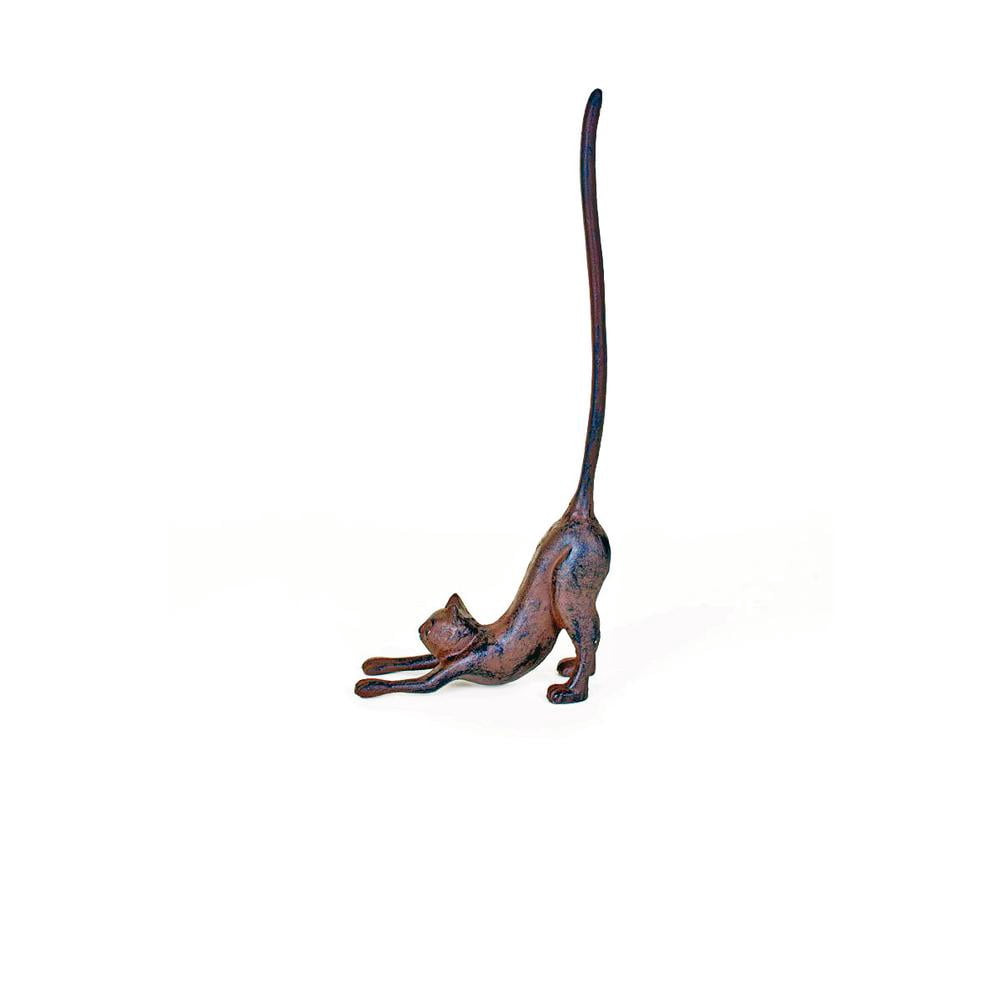 Kalalou Cast Iron Cat Paper Towel Holder, One Size, Brown