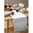 thumbnail image 3 of Hokiten Table Runners 48 Inches Long Dress Scarves, White Floral Farmhouse Kitchen/Dining Table Runner, Short Coffee Tablerunners, Vintage Botanicals Blossom Motif Spring 13x48 Inch, 3 of 7