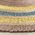 thumbnail image 3 of SAFAVIEH Natural Fiber Tanja Braided Jute Area Rug, Lavender/Multi, 5' x 5' Round, 3 of 3
