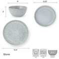 thumbnail image 3 of Pfaltzgraff Stone 12 Piece Dinnerware Set, Gray, 3 of 12