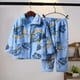 thumbnail image 1 of Conjuntos de pijamas de franela suave para niños y niñas, Tops de manga larga con solapa y pantalones de dibujos animados, ropa de dormir para otoño e invierno, novedad xuanjing  unisex, 1 of 2