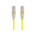 thumbnail image 1 of Monoprice SlimRun - Patch cable - RJ-45 (M) to RJ-45 (M) - 3 ft - 0.1 in - UTP - CAT 6 - molded, snagless, stranded - yellow, 1 of 2