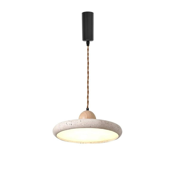 KAYYELAMP Vintage H-Type Track Light Wood & Stone Shade Tri-Color Lighting Pendant 3.9ft Adjustable Cord Tracking Lamp For Kitchen Restaurants(No Track)