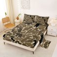 thumbnail image 2 of Castle Fairy Camo Bear Silhouette Bed Sheets 4-Piece,Jungle Wildlife Full Size Sheets,Taupe Dark Brown,1 Fitted Sheet, 1 Flat Sheet and 2 Pillowcases, 2 of 6