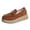 Brown, variant on Orthopedic Loafers Shoes for Women Suede Arch Support Platform Slip on Round Toe Wide Width Lightweight Boat Shoes Brown Size 7