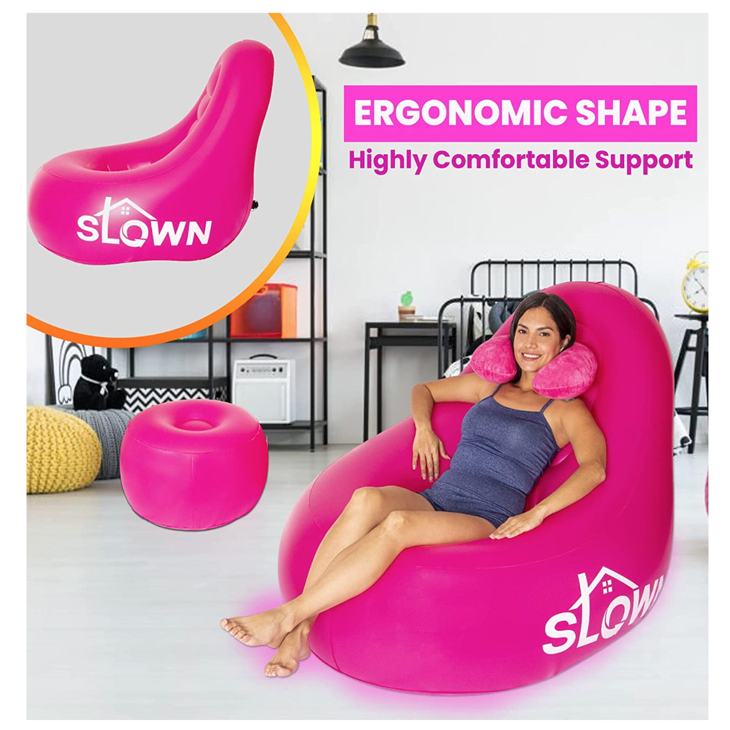 Inflatable BBL Chair with Hole – Inflatable Recovery Chair for Brazilian  Butt