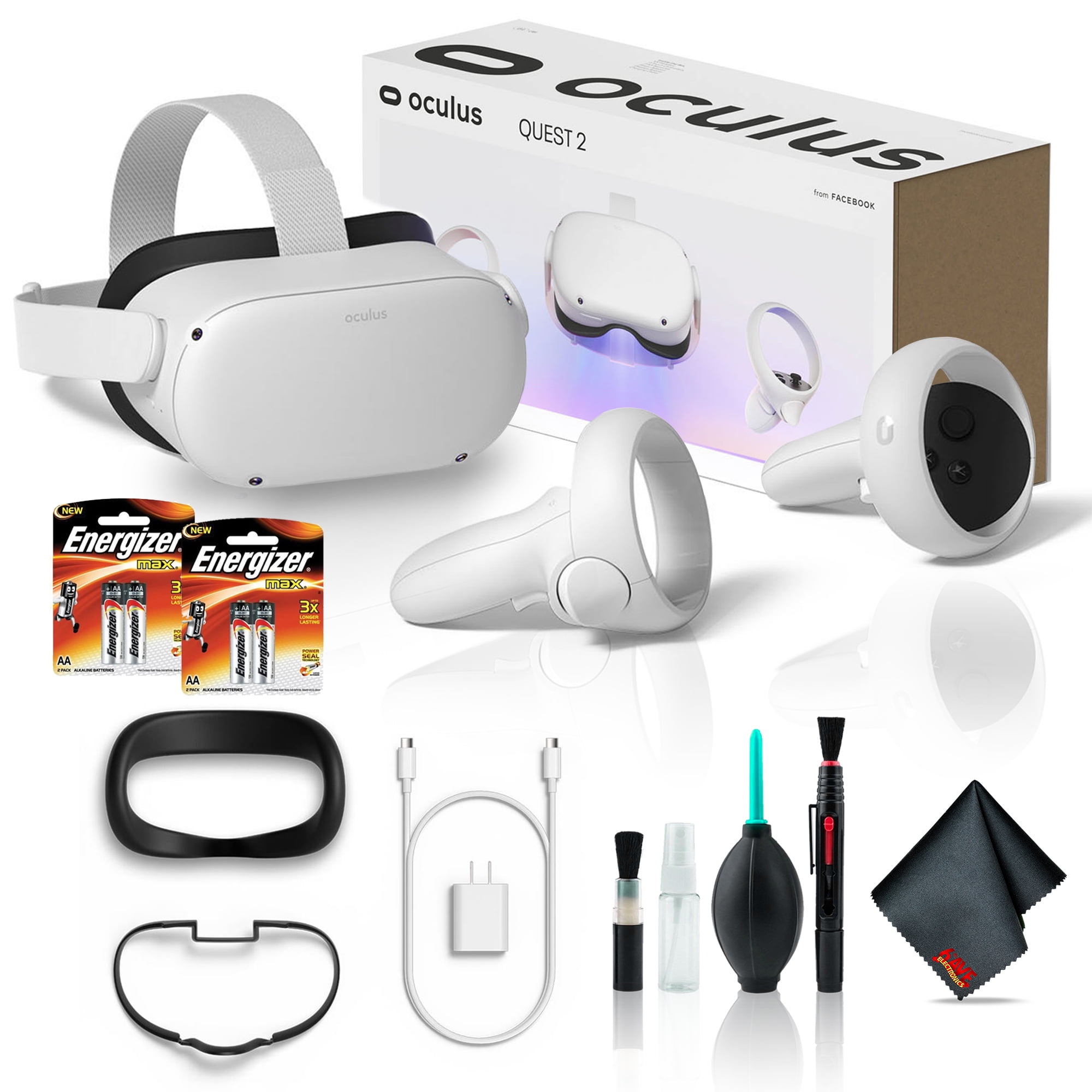  Oculus Quest 2 256GB Advanced All-in-One Virtual Reality VR  Headset Set, White : Cell Phones & Accessories