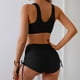thumbnail image 5 of Trajes de baño Amzcrzy Tankini para mujer, trajes de baño, trajes de baño, bikini con control de abdomen, traje de baño dividido, estampado, bikini de cintura alta, traje de baño para mujer, negro, M, 5 of 9