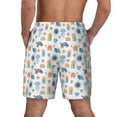 thumbnail image 3 of Kdxio Undersea Animals Print Men's Swim Trunks with Compression Liner 7 Inch Inseam Quick Dry Swim Shorts, 3 of 7