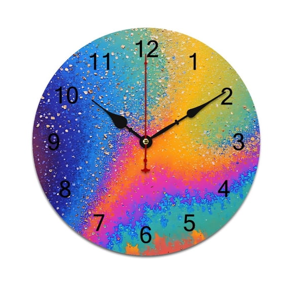 Colorful Paw Prints Time Decorative Wall Clocks Round Large Wall Watch Bedroom Home Decor 10 12 14 Inch