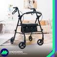 thumbnail image 2 of MEDICAL STORE Andadera Con Rueda De 6 Pulgada Rollator Andador De Acero Equipo De Rehabilitación Para Adultos Mayores, 2 of 10