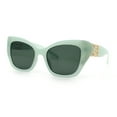 thumbnail image 4 of Womens Oversized Cat Eye Designer Fashion Luxury Sunglasses Mint - Green, 4 of 8
