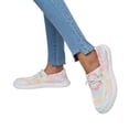 thumbnail image 5 of LUCKY STEP Rhinestone Loafers Shoes Comfort Slip On Mesh Knit Walking Shoes,Pink tie dye,Womens, 5 of 6