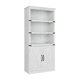thumbnail image 1 of 427|compact 5 niveles estilo rural wood estante de libros-abiertos estantes & doors vintage para exposición gabinete para living rooms bedrooms apartments & offices (antique blanca), 1 of 7