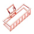 thumbnail image 4 of Pinza de pelo de baño de ducha Sunnimix de garra grande geométrica de sujeción fuerte maquillaje de cangrejo Rectángulo de Oro Rosa, 4 of 5