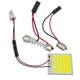 thumbnail image 4 of blanco coche led domo mapa luz de lectura auto interior panel lámpara 18 24 36 48 smd cob w5w t10 c5w ba9s festoon adaptador dc 12v, 4 of 4
