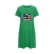 thumbnail image 5 of Camisón corto de talla grande para mujer, camisón de manga corta con estampado de pecho a la moda, camisón para mujer, 5 of 7