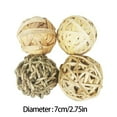 thumbnail image 2 of 10 Styles 7CM Chewing Braided Ball Guinea Pig Rabbit Hamster Small Animal Play Pet Interactive Chew Toy Natural Grass Ball, 2 of 5