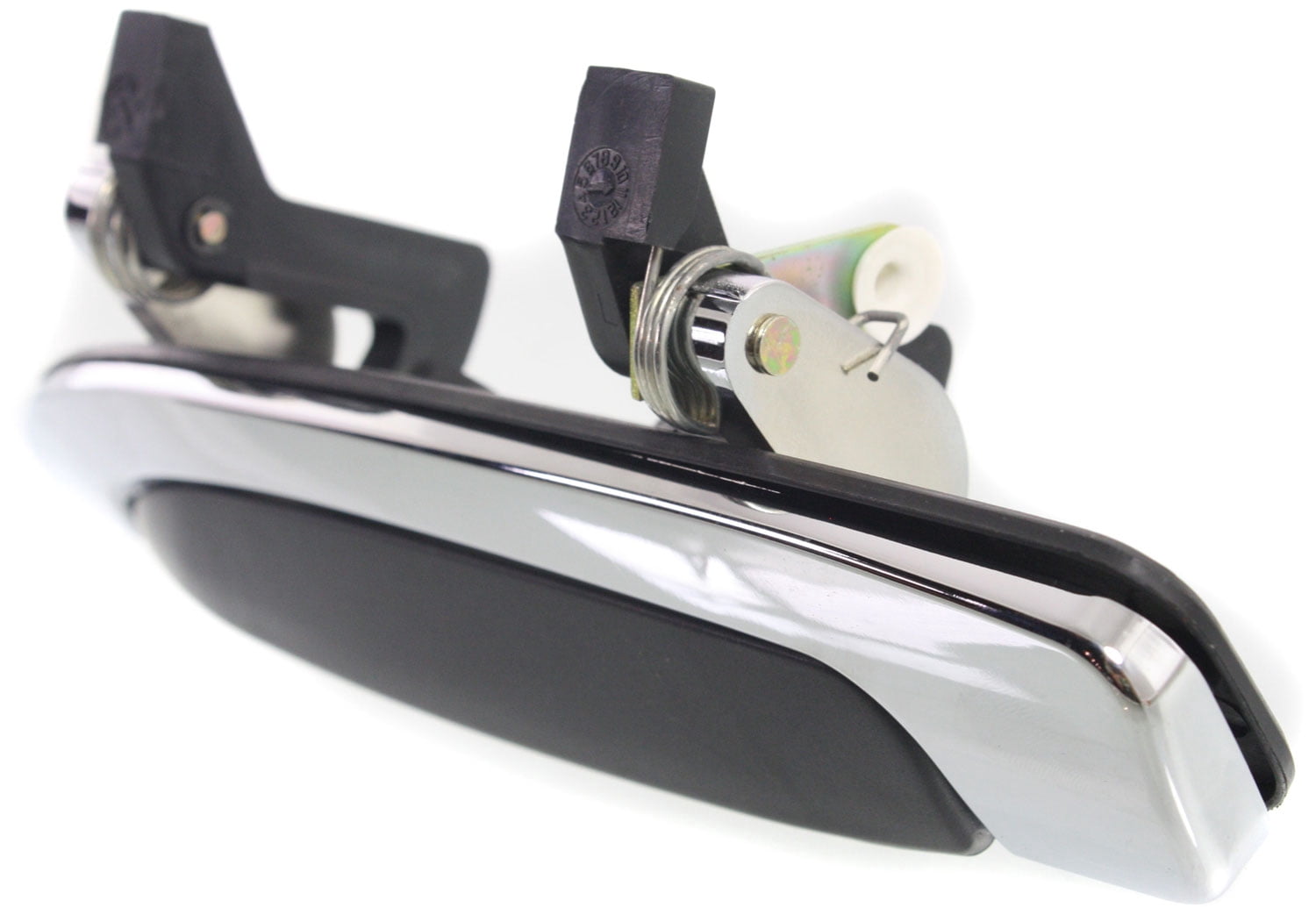 Replacement F491304 Exterior Door Handle Compatible with 1992-2011 Mercury Grand Marquis Ford Crown Victoria Rear, Left Driver Chrome bezel with black lever
