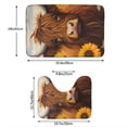 thumbnail image 3 of Yiaed Countryside Sunflower Cow Print Bathroom Mat Set 2 Pieces Mat Anti-Skid Pad Ultra Soft and Absorbent Bathroom Bath Mat Contour Bath Rugs for Toilet Base, 3 of 6