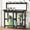 Black, variant on ROGALIS Potting Bench, Outdoor Wooden Potting Bench Table w/Removable Sink, 4 Side Hooks for Garden