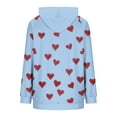 thumbnail image 5 of Enjoytime Womens Hoodies Hearts Printed Long Sleeve Casual Sweatshirt Fall Winter Fashion Trendy Pullover Sweatshirts Light Blue XL, 5 of 6