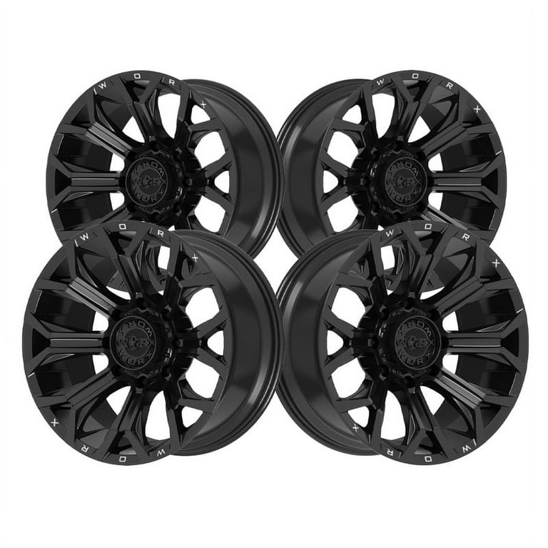 20x10 Worx 821B Gloss Black w Milled Lip Logo Wheel 5x5 19mm