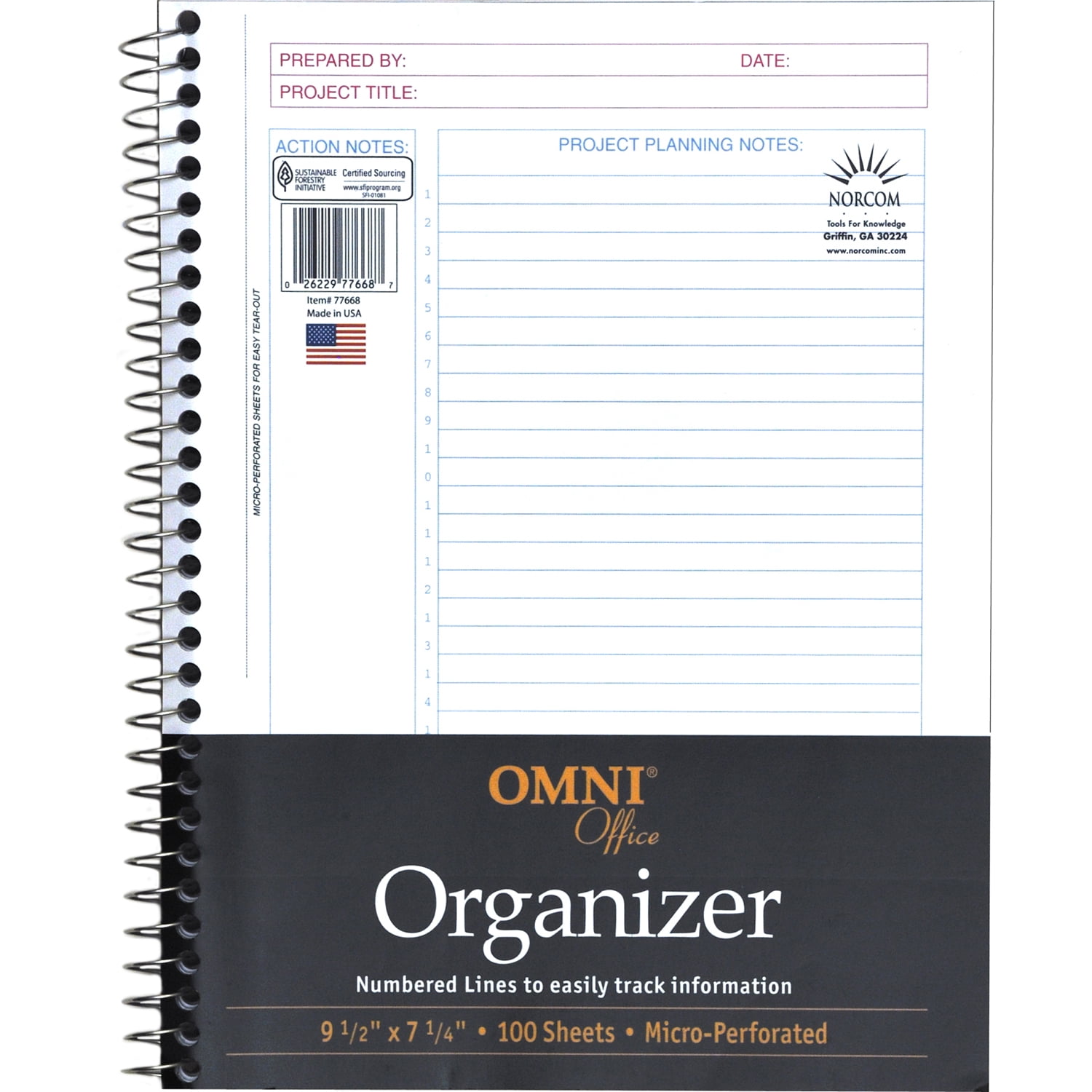Omni Office 100 Page Premium Organizer 9 5 X 7 25 Com