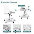 thumbnail image 7 of CLATINA Office Foldable Desk Chair with Wheels Adjustable Swivel Rolling Task Chair for Home Office,1 Pack, 7 of 7