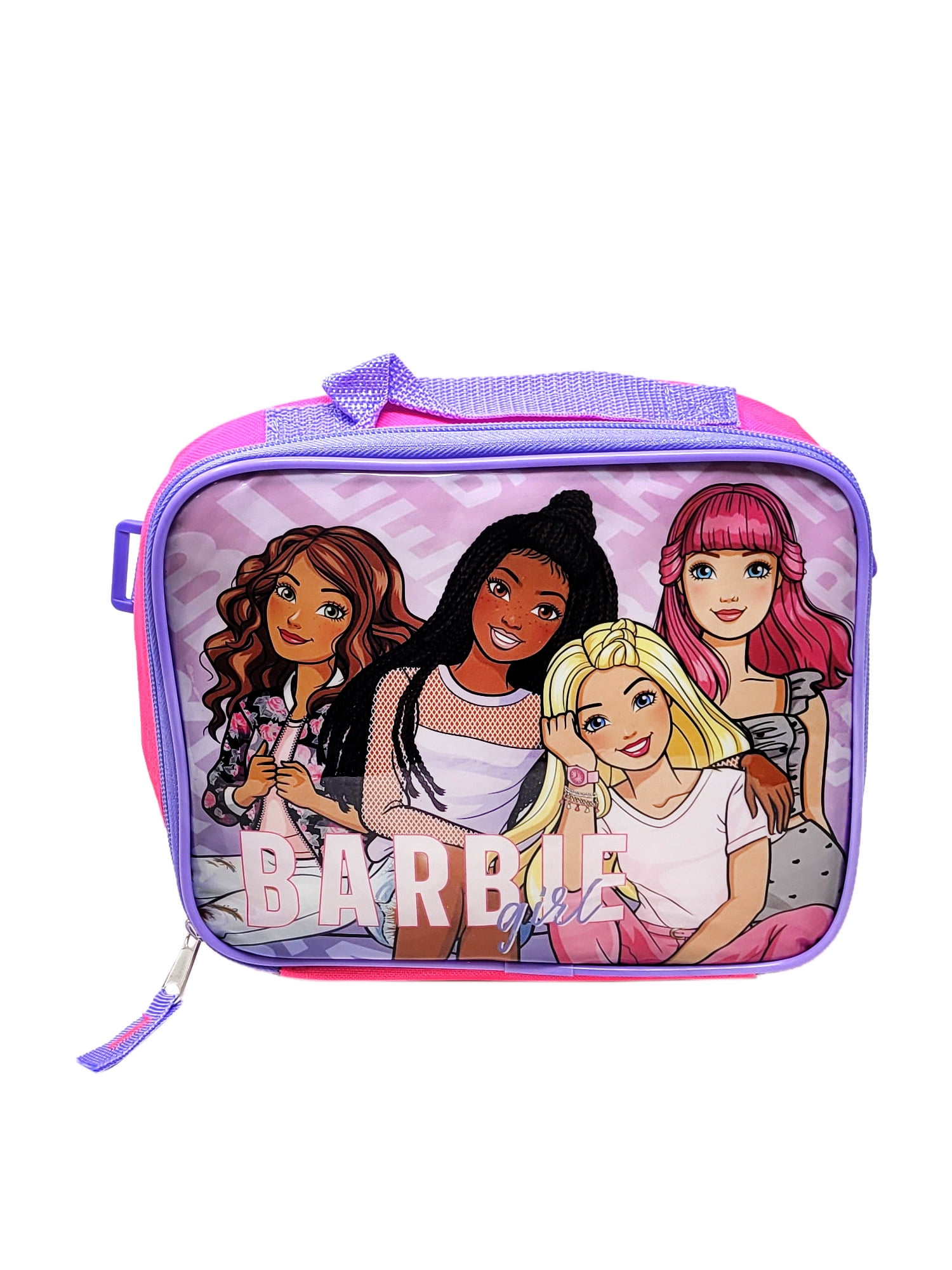 3 Piece Barbie Backpack Lunch Box Set Tote Bag Flip Sequin Pink Large Size  ~ NEW