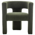 thumbnail image 2 of KINWELL  28" Wide Boucle Upholstered Square Armchair Green, 2 of 5