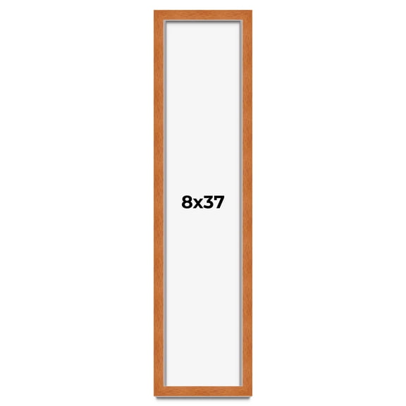 8x37 Frame Honey Pecan Brown Picture Frame - Modern Photo Frame Includes UV Acrylic Shatter Guard