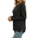 thumbnail image 1 of Camisas para adolescentes,Top de mezcla de lino para mujer, manga corta, cuello redondo, jersey informal de color liso, tejido suave y cómodo, versátil para uso diario, sopatenor, 1 of 7