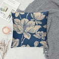 thumbnail image 2 of ONETECH Floral Lotus Blue Flower Pillow Cover,Flower Floral Lotus Blue Pattern Chinese Blossom Lily Cushion Throw Pillow Covers Outdoor Sofa Couch Pillowcase, 2 of 5