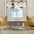 thumbnail image 4 of 54x18 Inches Valance Curtain Black Cat Seamless Pattern Window Curtains Rod Pocket Design for Kitchen Living Room Bedroom, 4 of 7