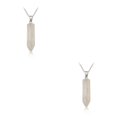 thumbnail image 4 of yingyy Hexagon Column Charm Exquisite Men Handmade Holiday Anniversary Hanging Pendants Pointed Colorful Crystal Chain White Crystal 2Set, 4 of 6