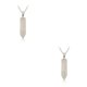 thumbnail image 1 of Qarigey Abalorio de columna hexagonal, colgantes colgantes exquisitos para hombres, dijes de cristal puntiagudos, pulsera, llaveros, decoraciones, Cristal blanco 2piezas Qarigey CBP389461, 1 of 6