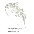 thumbnail image 3 of Diadema de novia de moda, elegante diadema con hojas de perla, decoración para el cabello de novia, 3 of 7
