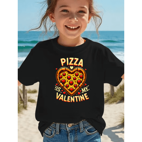 MAWOTEA Happy Valentine's Day Themed Graphic T-shirts for Kids,Boys and Girls Short Sleeve Crew Neck,Ideal Gift for Birthday,Size 3Year-13Year