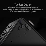 Asus NUC 14 Pro NUC14RVHu7 Barebone System - Mini PC - Socket BGA-2049 - 1 x Intel Core Ultra 7 14th Gen 155H 1.40 GHz Hexadeca-core (16 Core) - Intel Chip - 96 GB DDR5 SDRAM DDR5-5600/PC5-44800 Ma...