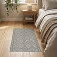 thumbnail image 3 of ODIKA 2'x3' Washable Doormat Farmhouse Symmetrical Inspired Contrasting Border Neutral Geometric for Entryway, Kitchen, Laundry Room, Non-Slip, Low Pile, 3 of 7