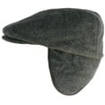 thumbnail image 1 of Headchange Made in USA Herringbone or Solid Ear Flap Ivy Cap Winter Hat 100% Wool (X-Large, Charcoal), 1 of 3