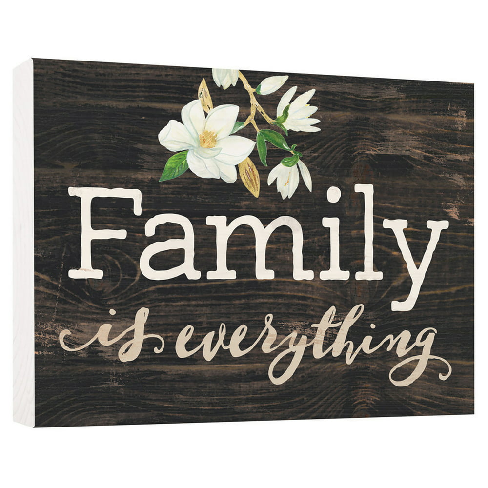 P. Graham Dunn Family Everything Magnolia Black 5.5 x 7.25 Solid Wood ...